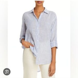 Sundry For Evereve Blue and White Striped Shirt Size 2